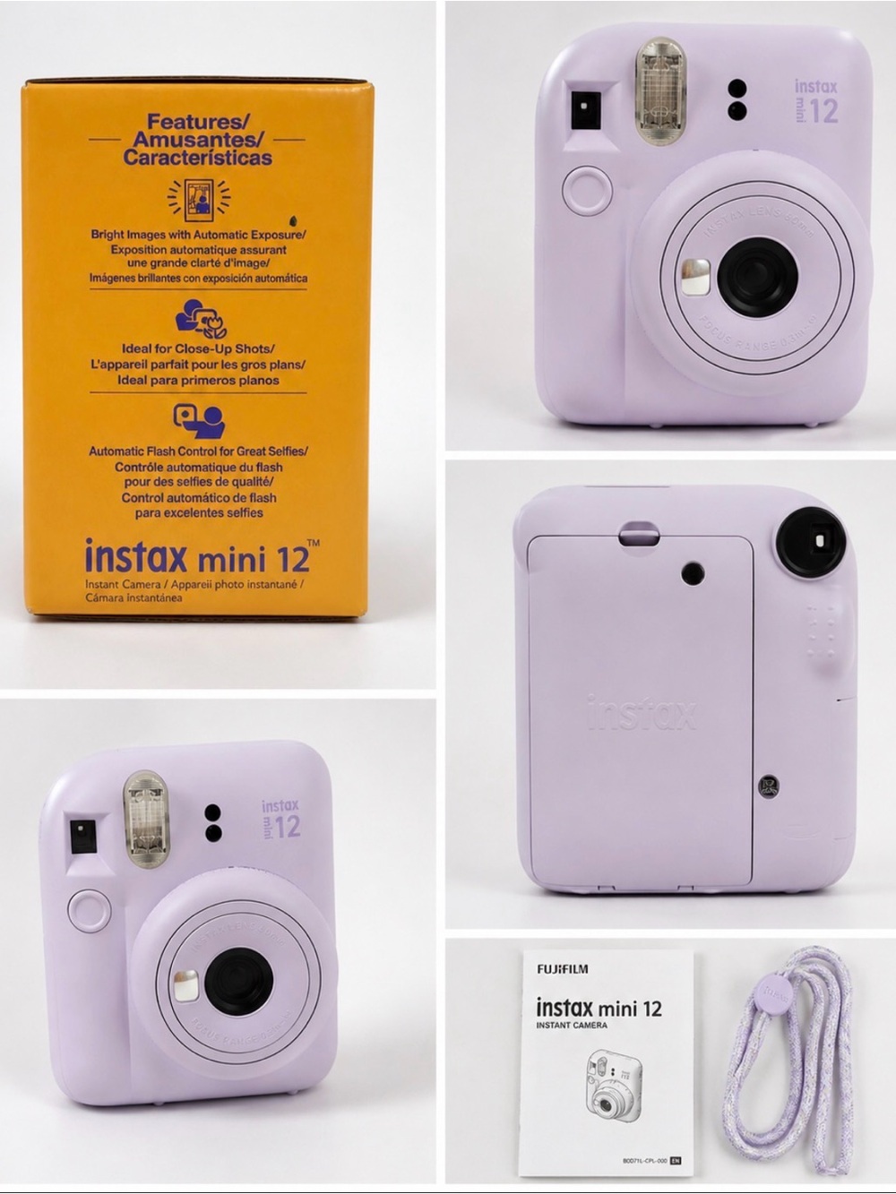 Fujifilm instax mini 12 Instant Camera in Lavender Purple